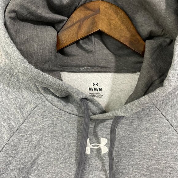 NEW Under Armour Mens M Rival Fleece Hoodie Gray - Picture 6 of 8